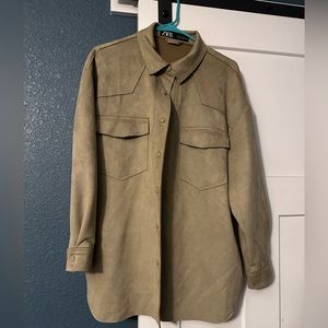 Zara suede button up